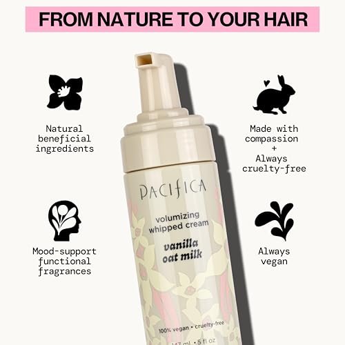 Pacifica Hair Mousse - Vanilla Oat Milk – Light Hold for Soft Volume & Hydration, Touchable Hold, Vegan & Cruelty-Free, 5 fl oz - görsel 8