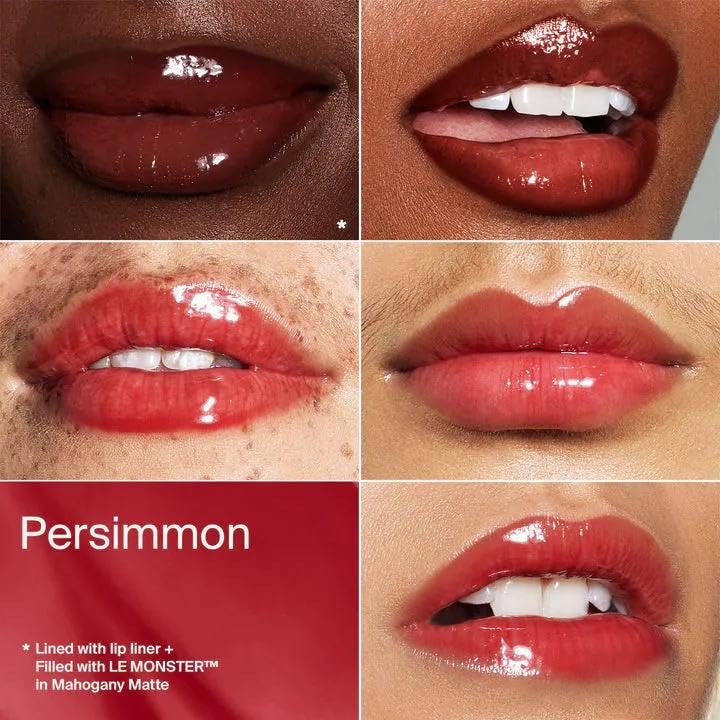 HAUS LABS BY LADY GAGA PHD Hybrid Lip Glaze - Persimmon (Reddish Brown) + Bonus ENTEL Aloe Vera Sheet Masque - görsel 2