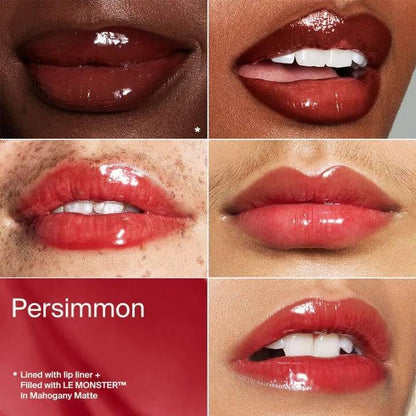 HAUS LABS BY LADY GAGA PHD Hybrid Lip Glaze - Persimmon (Reddish Brown) + Bonus ENTEL Aloe Vera Sheet Masque