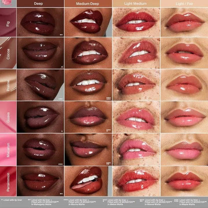 HAUS LABS BY LADY GAGA PHD Hybrid Lip Glaze - Persimmon (Reddish Brown) + Bonus ENTEL Aloe Vera Sheet Masque