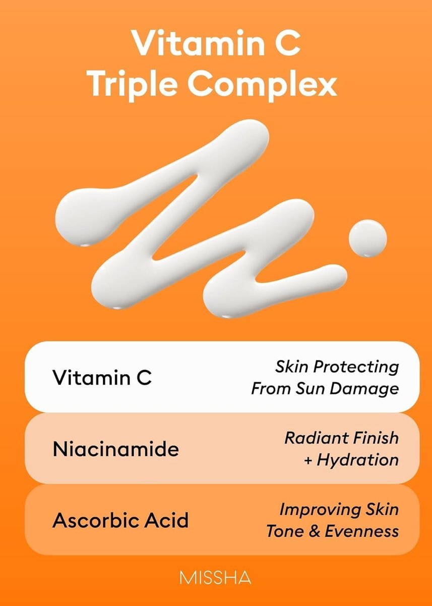 MISSHA All Around Vita C Sunscreen SPF 50 - Korean Sunscreen for Face with Vitamin C, Lightweight, Non-Sticky, Sebum Control (2.36 Fl Oz) Avelisse
