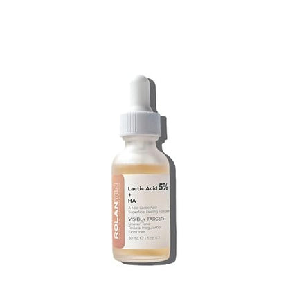 ROLANYIN Lactic Acid 5% + HA Facial Serum – Exfoliating, Hydrating, and Smoothing Serum for Anti-Aging and Pore Minimizing Avelisse