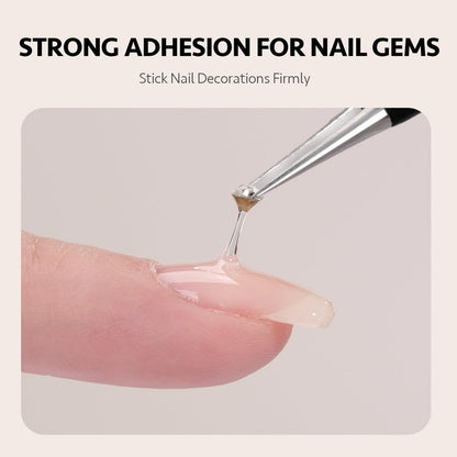GAOY 3D Sculpting Gel for Nail Art - Semi-Solid Modeling Gel, No Wipe, Clear - for Chrome Powder, Rhinestones & Painting
