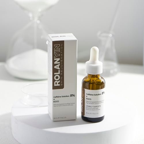 ROLANYIN Caffeine Solution 5% + EGCG Eye Serum – Puffiness Reduction, Dark Circle Treatment, Hydrating, Firming & Soothing Anti-Aging Eye Care (1 Fl Oz) - görsel 8