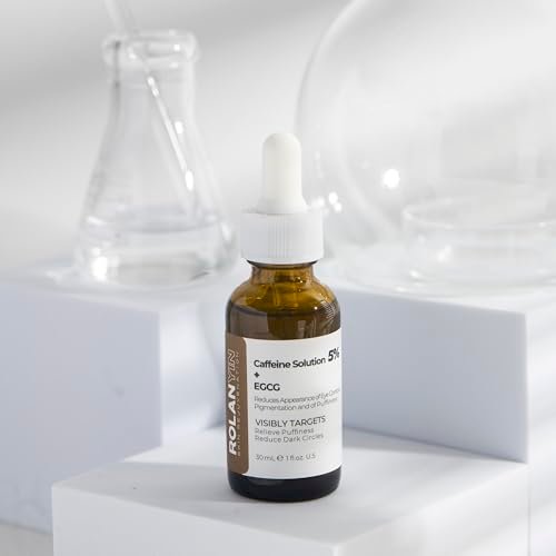 ROLANYIN Caffeine Solution 5% + EGCG Eye Serum – Puffiness Reduction, Dark Circle Treatment, Hydrating, Firming & Soothing Anti-Aging Eye Care (1 Fl Oz) - görsel 14