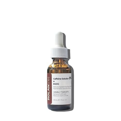 ROLANYIN Caffeine Solution 5% + EGCG Eye Serum – Puffiness Reduction, Dark Circle Treatment, Hydrating, Firming & Soothing Anti-Aging Eye Care (1 Fl Oz) - görsel 2
