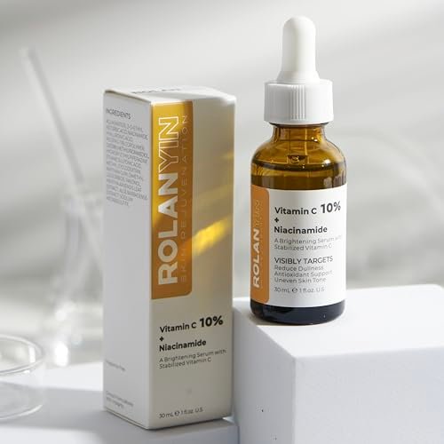 ROLANYIN Vitamin C 10% + Niacinamide Facial Serum - Hydrating, Anti-Aging, Firming, Radiance-Boosting Skin Care, 1 Fl Oz - görsel 3