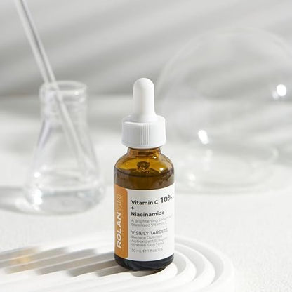 ROLANYIN Vitamin C 10% + Niacinamide Facial Serum - Hydrating, Anti-Aging, Firming, Radiance-Boosting Skin Care, 1 Fl Oz