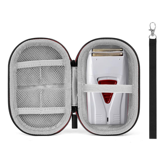 Linkidea Hard Shell Travel Electric Shaver Case – Protective Storage Pouch for Andis, Philips, Panasonic, Remington, Compact Men's Razor Organizer (Black)