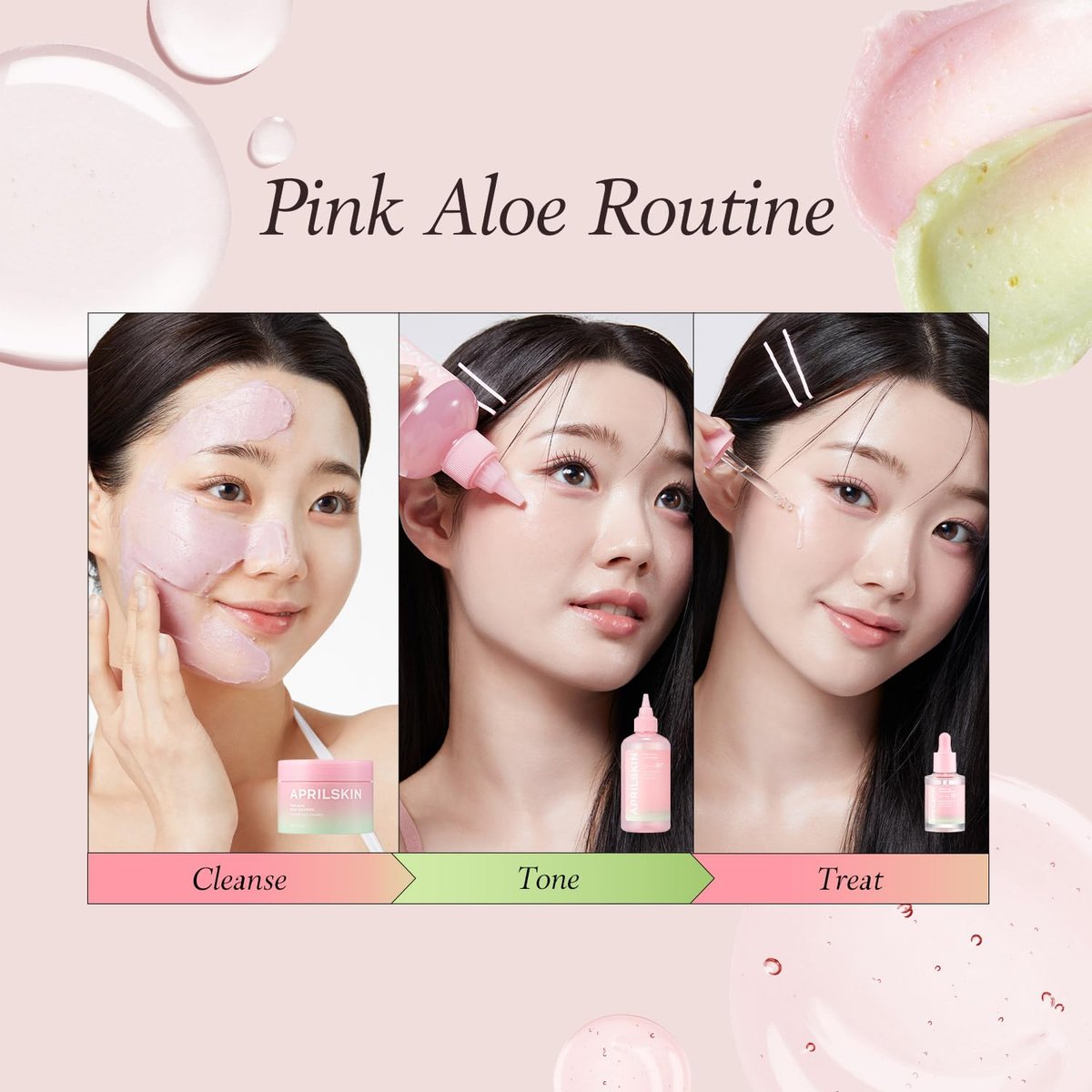 APRILSKIN Pink Aloe Mucin Serum - Hydrating 78% Jeju Aloe Formula, 1.01 fl.oz (30ml) for Glass Glow Skin Avelisse
