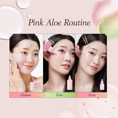 APRILSKIN Pink Aloe Mucin Serum - Hydrating 78% Jeju Aloe Formula, 1.01 fl.oz (30ml) for Glass Glow Skin Avelisse