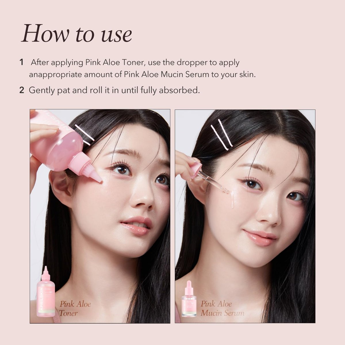 APRILSKIN Pink Aloe Mucin Serum - Hydrating 78% Jeju Aloe Formula, 1.01 fl.oz (30ml) for Glass Glow Skin Avelisse