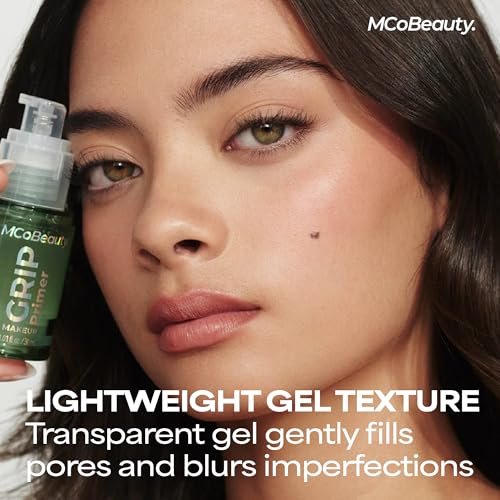 MCoBeauty Grip Primer - Grippy Hold Lightweight Makeup Primer with Aloe Vera, Niacinamide & Vitamin E - Hydrating Gel Base for Long-Lasting Makeup - görsel 8