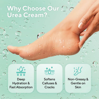 Lavinso Urea Cream 40 Percent for Feet – Maximum Strength Foot Cream for Calluses, Dry Cracked Heels & Rough Skin Repair for Men and Women
