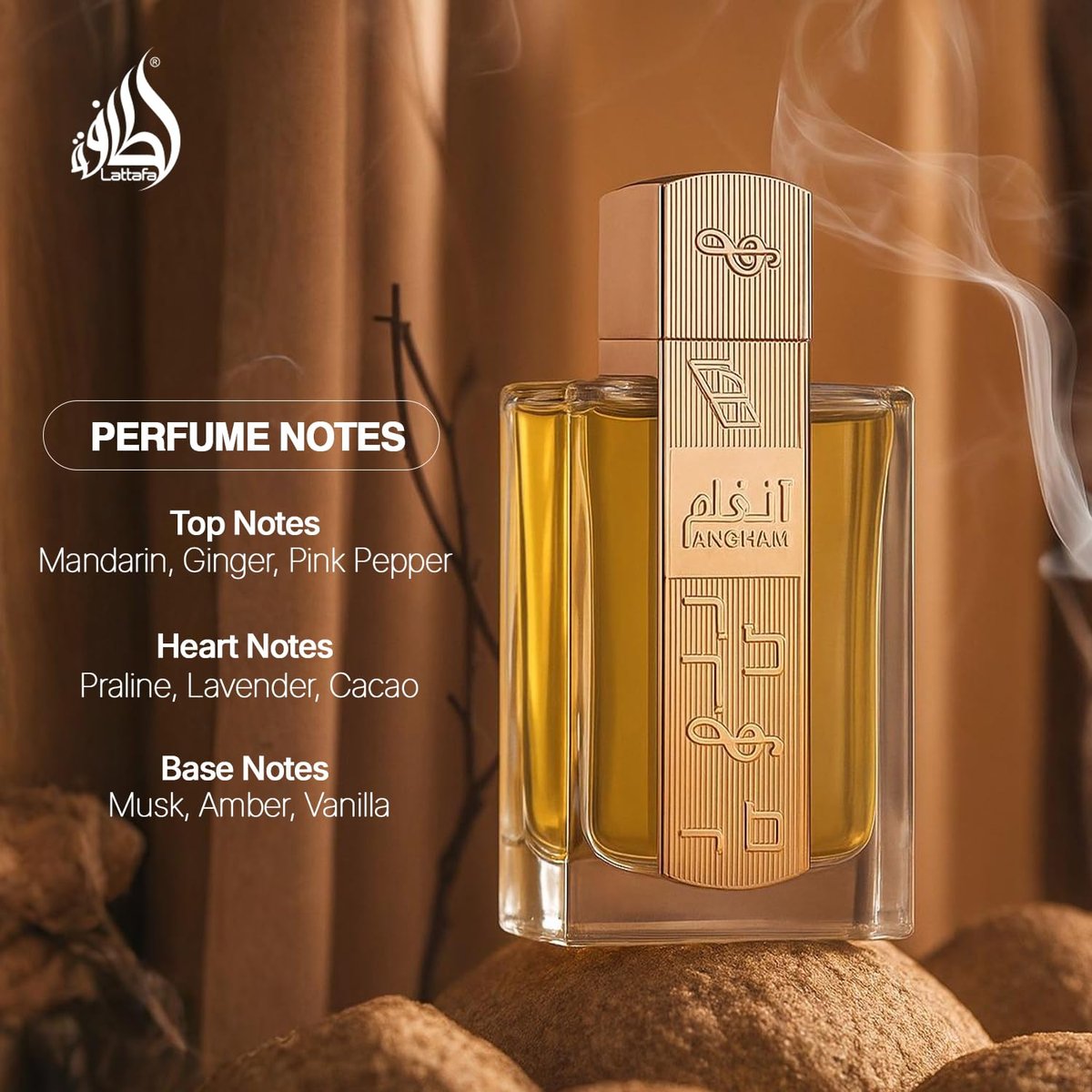 Lattafa Angham Eau de Parfum - Citrus Lavender Musk Amber Vanilla Unisex Fragrance 100ml Avelisse