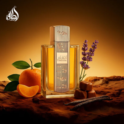 Lattafa Angham Eau de Parfum - Citrus Lavender Musk Amber Vanilla Unisex Fragrance 100ml Avelisse