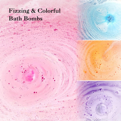 Bath Bombs for Kids with Surprise Inside - 9 Heart Imprint Bath Bombs with Bracelets for Girls, Toddler Bath Bombs for Ages 3-8, Birthday Gifts, Christmas Stocking Stuffers Avelisse