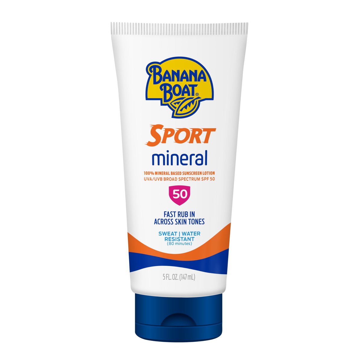 Banana Boat Sport Mineral Sunscreen SPF 50 Lotion - 5 Fl Oz, Zinc Oxide Sunblock Avelisse