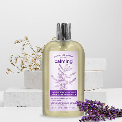 Everyday Aromatherapy Body Wash Duo - Eucalyptus Mint & Lavender Chamomile, 28oz Each, Pack of 2 | Home & Body Company Avelisse