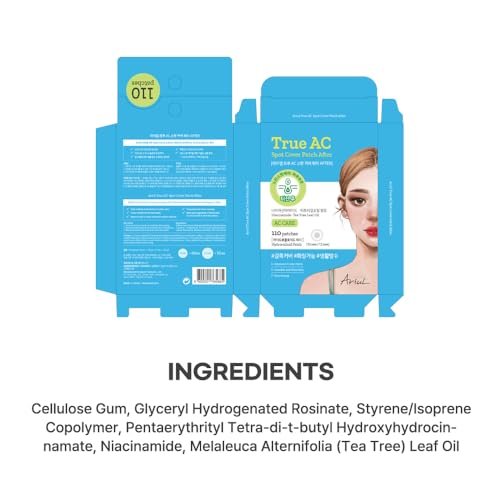 Ariul True AC Clear Spot Patch – Invisible Matte Hydrocolloid Patches, Waterproof, 10mm & 12mm, Korean Skincare (110 Count) Avelisse