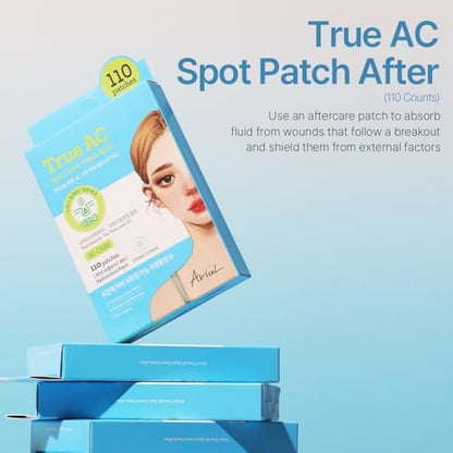 Ariul True AC Clear Spot Patch – Invisible Matte Hydrocolloid Patches, Waterproof, 10mm & 12mm, Korean Skincare (110 Count) Avelisse