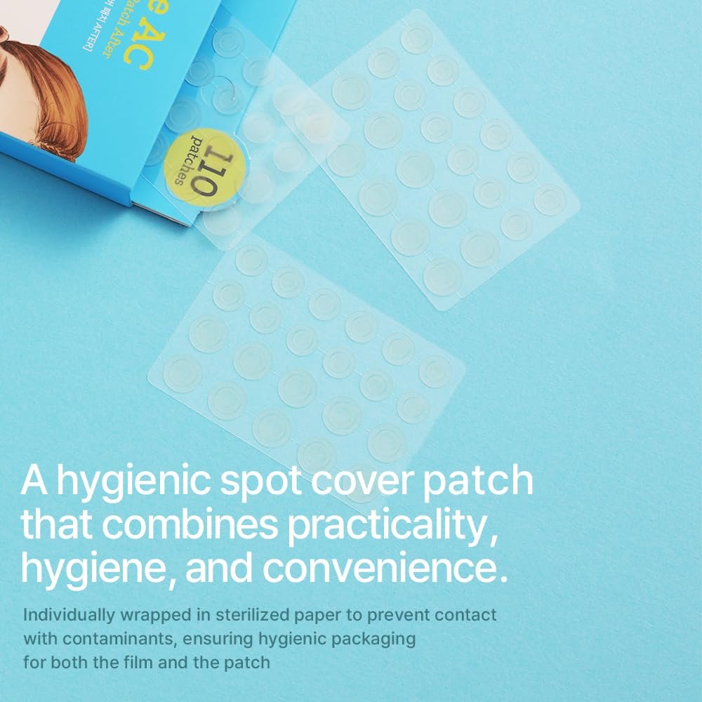 Ariul True AC Clear Spot Patch – Invisible Matte Hydrocolloid Patches, Waterproof, 10mm & 12mm, Korean Skincare (110 Count) Avelisse