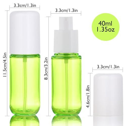 KREMORV Small Spray Bottle Travel Size 4 Pack - 1.35oz/40ml Fine Mist Empty Mini Spray Bottles Refillable Plastic Travel Bottle Set for Traveling and Outgoing