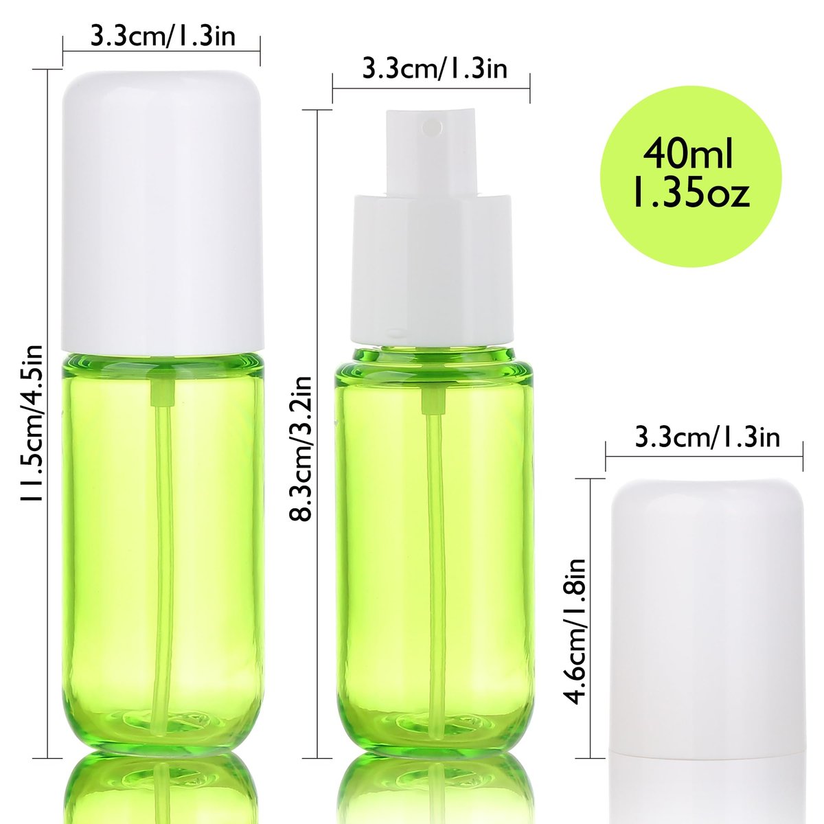 KREMORV Small Spray Bottle Travel Size 4 Pack - 1.35oz/40ml Fine Mist Empty Mini Spray Bottles Refillable Plastic Travel Bottle Set for Traveling and Outgoing - görsel 4