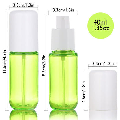 KREMORV Small Spray Bottle Travel Size 4 Pack - 1.35oz/40ml Fine Mist Empty Mini Spray Bottles Refillable Plastic Travel Bottle Set for Traveling and Outgoing