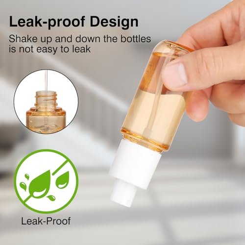 KREMORV Small Spray Bottle Travel Size 4 Pack - 1.35oz/40ml Fine Mist Empty Mini Spray Bottles Refillable Plastic Travel Bottle Set for Traveling and Outgoing - görsel 11