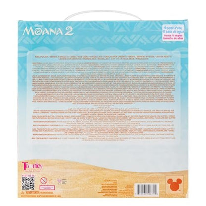 Townley Girl Moana 2 Water-Based Peel Off Nail Polish Set - 18 Glittery Colors for Kids Ages 3+ Avelisse