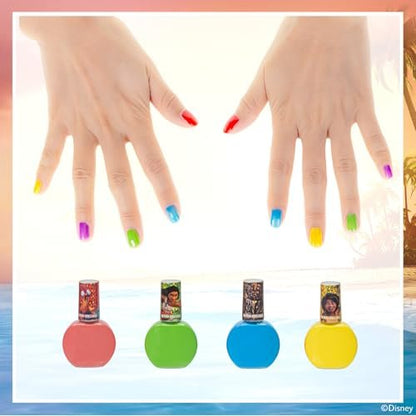 Townley Girl Moana 2 Water-Based Peel Off Nail Polish Set - 18 Glittery Colors for Kids Ages 3+ Avelisse