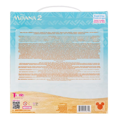 Townley Girl Moana 2 Water-Based Peel Off Nail Polish Set - 18 Glittery Colors for Kids Ages 3+ Avelisse