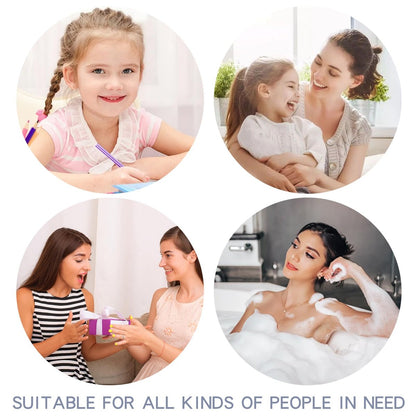 Pink Hair Ties - 100 Pcs Seamless Ponytail Holders - No Damage Thick Hair Bands for Women & Girls