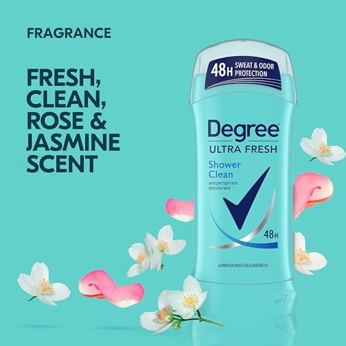 Degree Ultra Fresh Antiperspirant Deodorant Stick Shower Clean, 2.6 oz, Pack of 4 – 48H Sweat & Odor Protection for Women Avelisse