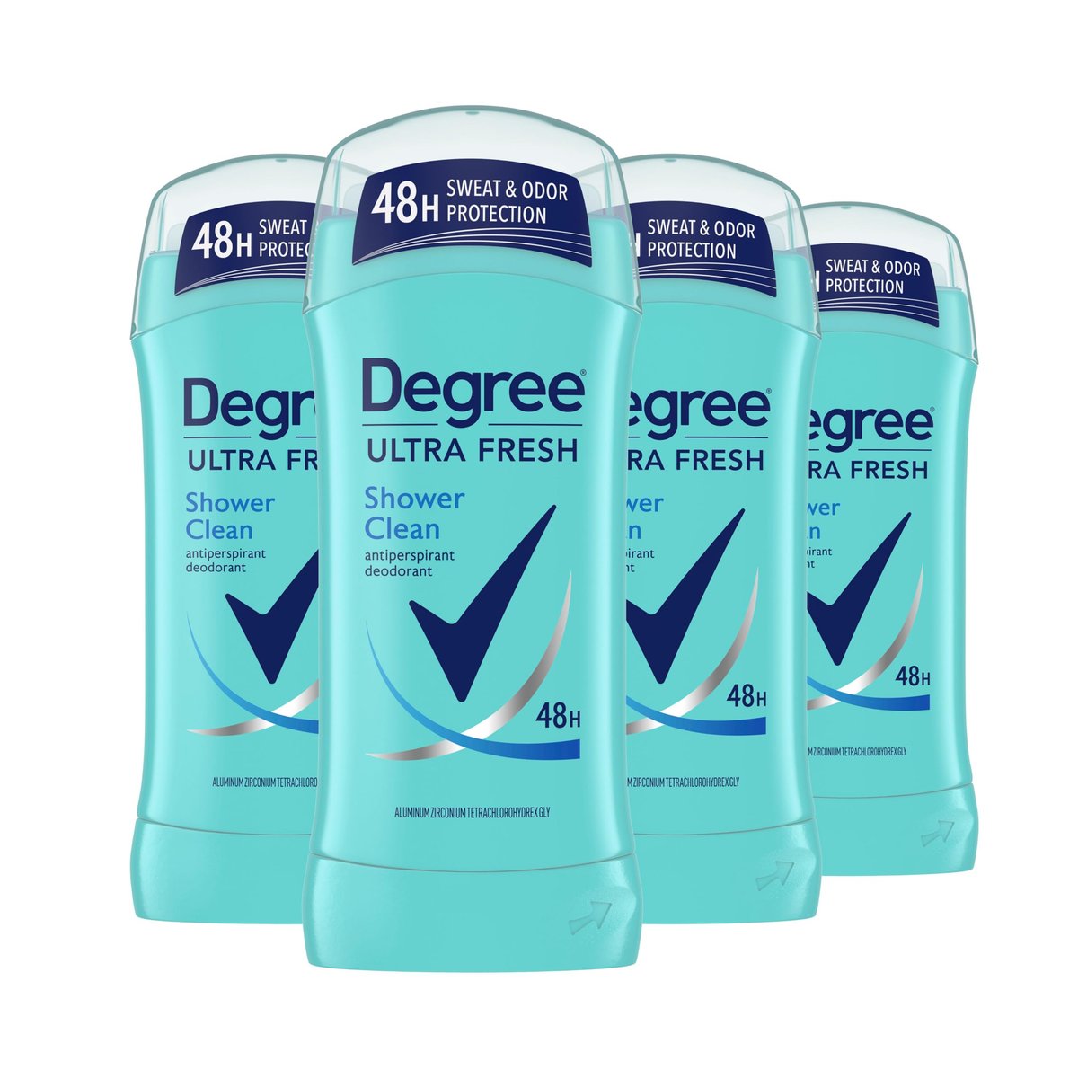 Degree Ultra Fresh Antiperspirant Deodorant Stick Shower Clean, 2.6 oz, Pack of 4 – 48H Sweat & Odor Protection for Women Avelisse