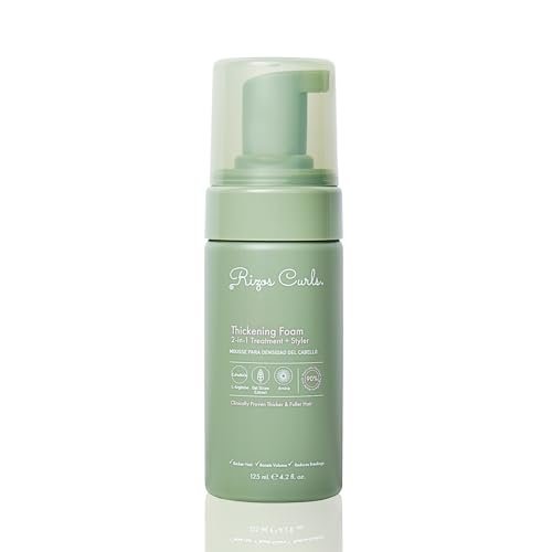 Rizos Curls Thickening Foam 2-in-1 Treatment + Styler - Improve Hair Thickness, Reduce Breakage, Boost Volume & Enhance Hair Health - 4.2 oz Avelisse