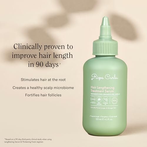 Rizos Curls Hair Lengthening Treatment Serum – Fortifies Roots for Healthy Scalp Microbiome, Promotes Longer Stronger Hair, 4.2 oz Avelisse