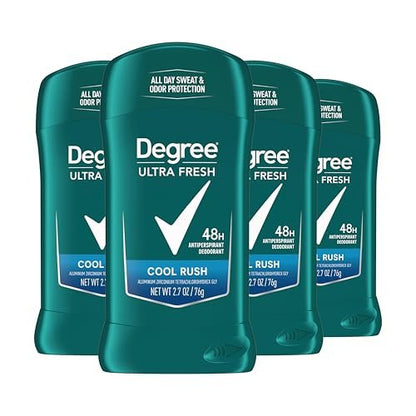 Degree Men Ultra Fresh Antiperspirant Deodorant Stick, Cool Rush, 4 Pack, 2.7 oz Each Avelisse