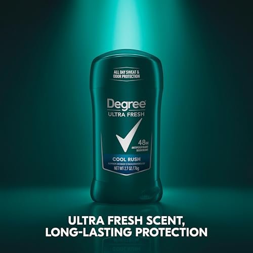 Degree Men Ultra Fresh Antiperspirant Deodorant Stick, Cool Rush, 4 Pack, 2.7 oz Each Avelisse