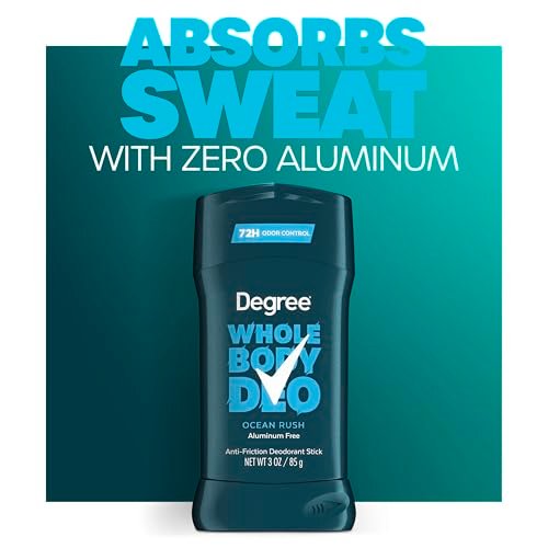 Degree Men Whole Body Deodorant Stick, Ocean Rush Scent, Aluminum Free 72H Odor Protection, 3 oz - görsel 10