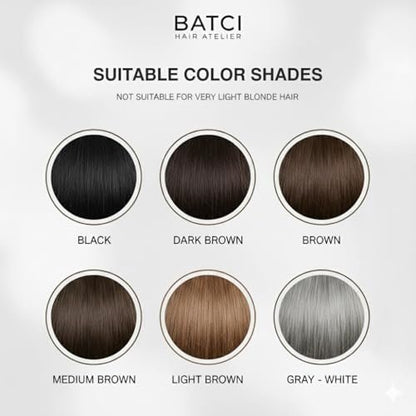 Batci Hair Concealer Cream for Thinning Hair & Bald Spots - Non-Fiber Scalp Concealer Root Touch-Up for Men & Women, Sweat/Water Resistant, One Shade for Black Brown & Grey Hair 1 fl oz (30ml) Avelisse