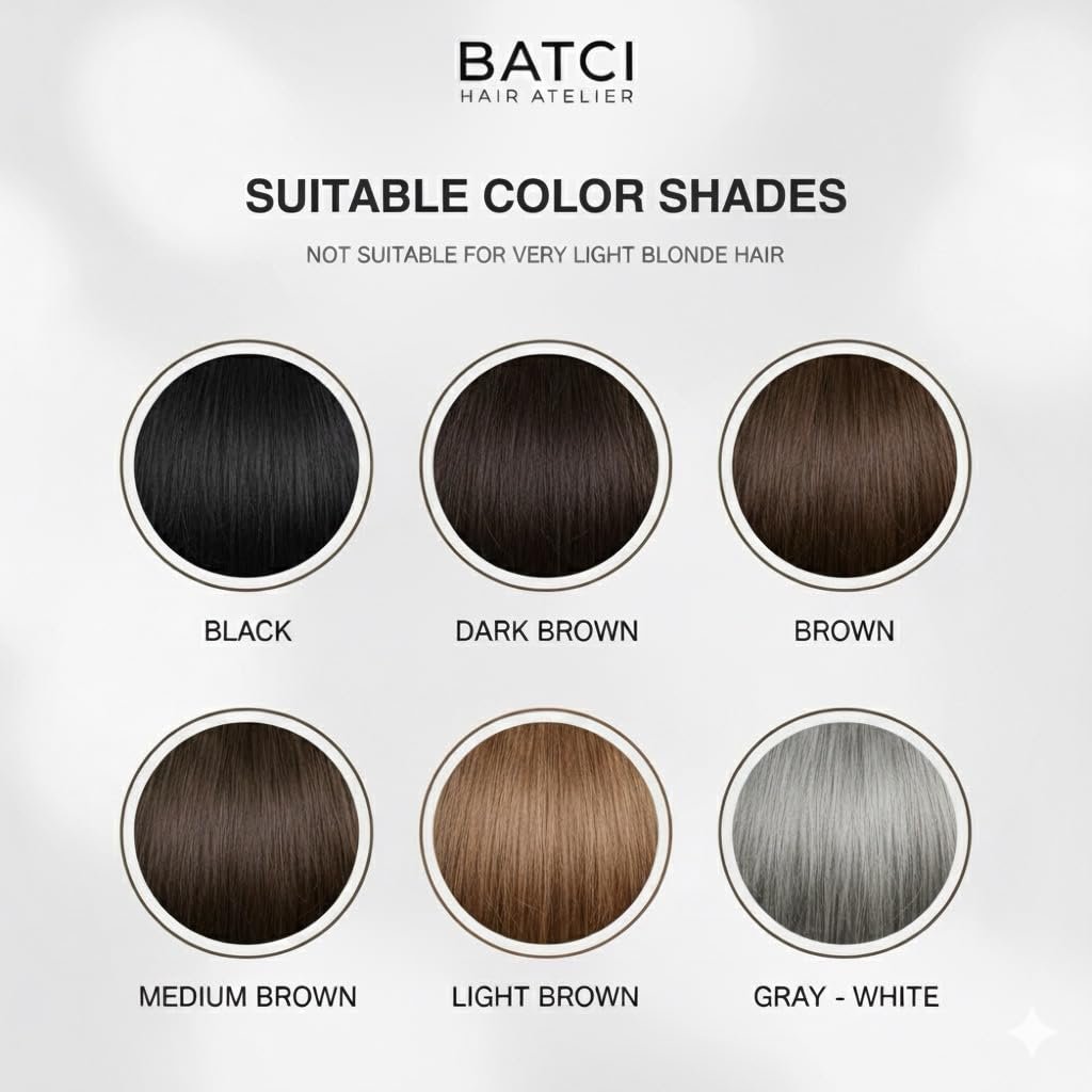 Batci Hair Concealer Cream for Thinning Hair & Bald Spots - Non-Fiber Scalp Concealer Root Touch-Up for Men & Women, Sweat/Water Resistant, One Shade for Black Brown & Grey Hair 1 fl oz (30ml) Avelisse