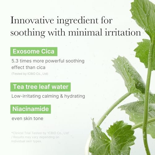 medicube Exosome CICA Tea Tree Calming Toner Pads - 100 Pads for Sensitive Skin, Redness & Breakouts | Low-Irritating Hydrating Korean Skincare Avelisse