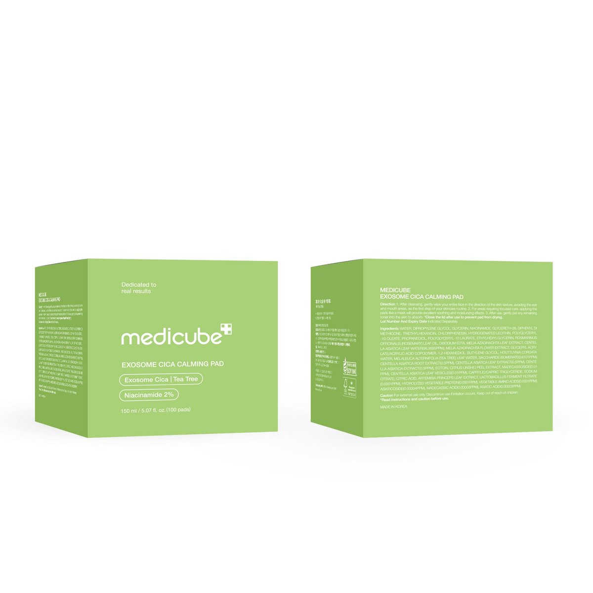 medicube Exosome CICA Tea Tree Calming Toner Pads - 100 Pads for Sensitive Skin, Redness & Breakouts | Low-Irritating Hydrating Korean Skincare Avelisse