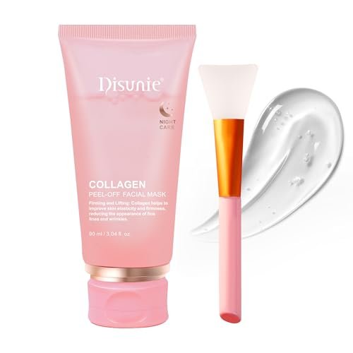 Disunie Collagen Overnight Wrapping Mask with Brush – 3.04 oz Night Peel-off Facial Mask with Ceramide NP & Niacinamide for Glowing, Moisturized, and Firm Skin Avelisse