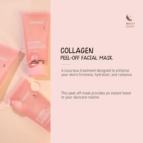 Disunie Collagen Overnight Wrapping Mask with Brush – 3.04 oz Night Peel-off Facial Mask with Ceramide NP & Niacinamide for Glowing, Moisturized, and Firm Skin Avelisse