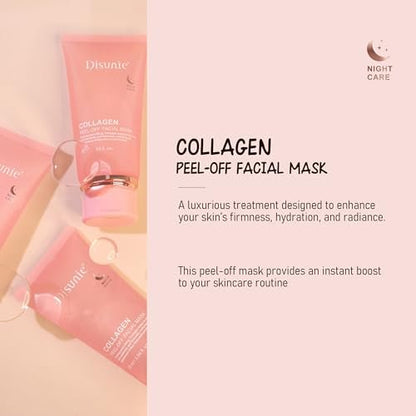 Disunie Collagen Overnight Wrapping Mask with Brush – 3.04 oz Night Peel-off Facial Mask with Ceramide NP & Niacinamide for Glowing, Moisturized, and Firm Skin Avelisse