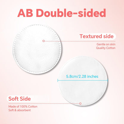 ICOTLE 100% Pure Cotton Round Pads for Face (210 Count) - Lint-Free Makeup Remover Pads, Soft, Absorbent, Hypoallergenic, Multi-Layer Design for Cleansing, Skincare and Nail Polish Removal