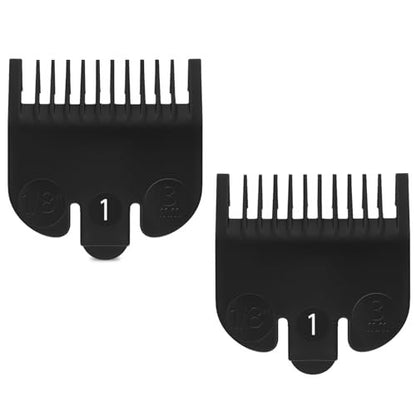 Wahl #1 Guide Comb Attachment 1/8" (3.0 mm) - Professional Clipper Guard Replacement for Wahl, Trimmer Guards Set, Hair Cutting Guard Attachment 3114-001, Black (2 Pack)